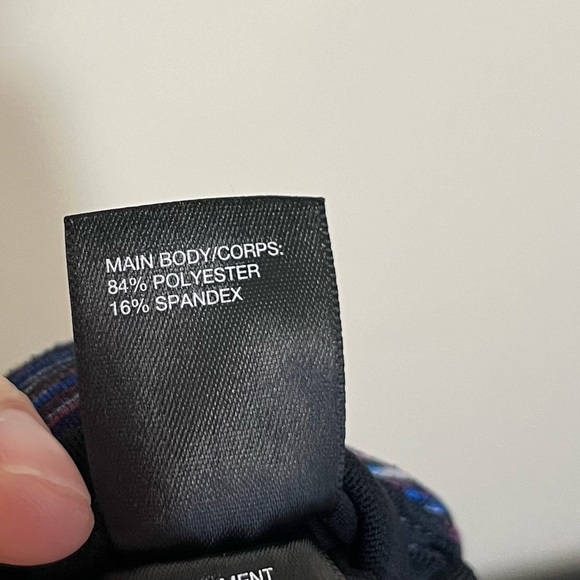 Zella Reversible Purple Space Dye / Black Athletic Leggings - Picture 9 of 13